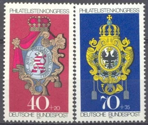 Alemania 1973 Yvert # 614/15 Congreso de Filatelia MNH VF - Imagen 1 de 1