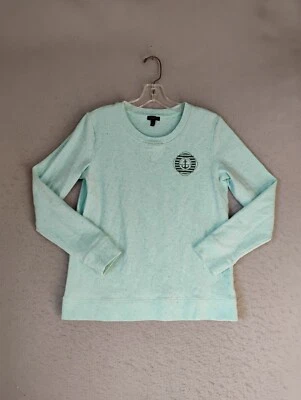 Sudadera Talbots Mujer Pequeña Azul Manga Larga Logo Cuello Redondo Pullover Foto 1 de 4