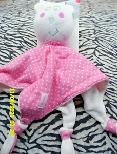 C/ DOUDOU ORCHESTRA OURS BLANC ROSE PLAT CARRE POIS POUR TOI 100% NEUF - Picture 1 of 3