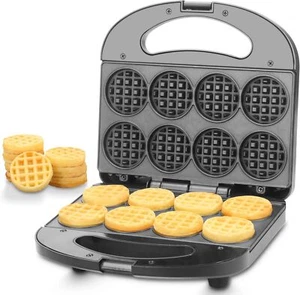 Mini Waffle Maker Machine, Small Bites for Kids, Makes 8 x Black - Picture 1 of 6