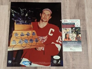 Archivo fotográfico firmado por Steve Yzerman 8x10 JSA Certificado de autenticidad Conn Smythe Red Wings Cup HOF - Imagen 1 de 3