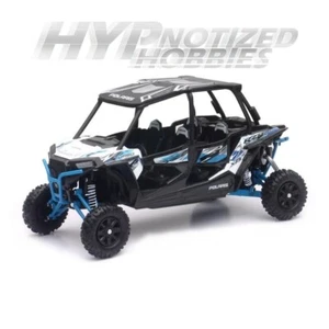 NEWRAY 1:18 POLARIS RZR XP TURBO EPS DIE-CAST WHITE/BLUE  57843B - Picture 1 of 2