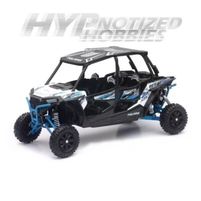 NEWRAY 1:18 POLARIS RZR XP TURBO EPS DIE-CAST WHITE/BLUE  57843B - Image 1 of 2