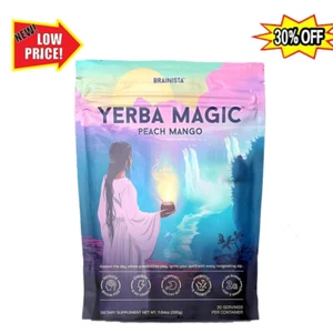Yerba Magic Yerba Mate Instant Teas Powders - 30 Serving |Peach Mango Flavors| - Picture 1 of 13