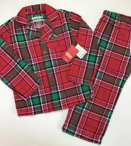 Boys Pajamas Size 4 Jammies For Your Families. Christmas Plaid. Green, Red - Picture 1 of 6