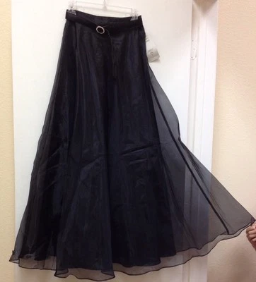 Elegant Long Black Maxi SHIFON Skirt Prom. - Image 1 of 4