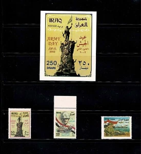 ARMY DAY (2002).FULL SET OF 3 STAMPS MNH+ IST DAY ISSUE SOUVENIR SHEET MNH. - Picture 1 of 7