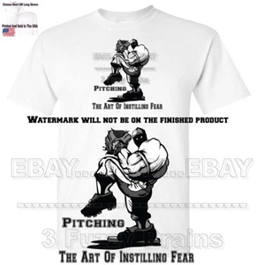 Camiseta gráfica de dibujos animados para lanzador de béisbol arte de infundir miedo S-5X - Imagen 1 de 4
