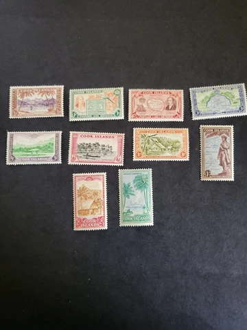 Stamps Cook Islands Scott #131-40 hinged Cover