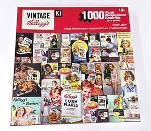 Kellogg's Corn Flakes Vintage Cereal Advertisements 550 Piece Puzzle Complete - Picture 1 of 4