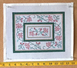 #OH38 - ROSALIE - LIENZO DE AGUJA PINTADO A MANO FLORAL - ¡NUEVO! - Imagen 1 de 1