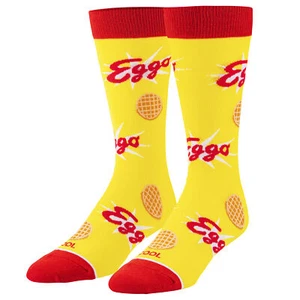 Cool Socks Eggo waffles Fun Print Novelty Crew Socks for Men & Women - Picture 1 of 5