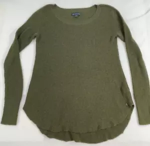 American Eagle Outfitters Women Ribbed Knit Pullover Long Sleeve Green Sweater S - Picture 1 of 9