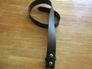 Leather belt for changeable buckles buckle belt buckle 40 mm leather black -115 cm - Picture 1 of 3