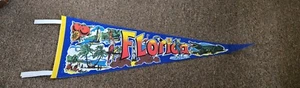 Vintage State Of Florida Wimpel 25" Beaches Alligators USA 1970er - Bild 1 von 5