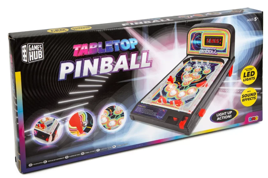 LED Tabletop Pinball With Electronic Scoreboard, LED Lights and Sound Effects - Image 1 of 1