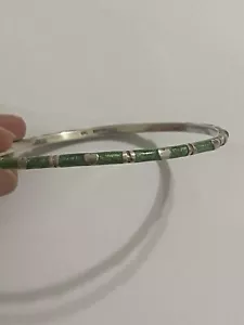 AUTHENTISCHES HIDALGO Emaille Armband aquagrün Sterlingsilber B925 - Bild 1 von 7
