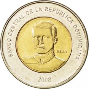 2008 Dominican Republic 10 Pesos Coin Republica Dominicana Moneda Banco Central - Picture 1 of 6