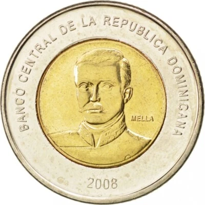 2008 Dominican Republic 10 Pesos Coin Republica Dominicana Moneda Banco Central - Image 1 of 4