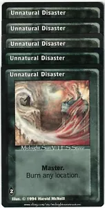 Unnatural Disaster x4 + 1 Jyhad V:TES VTES Vampire CCG - Picture 1 of 1