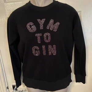 S ""Gym To Gin"" schwarzes Sweatshirt von Sweaty Betty - Bild 1 von 7