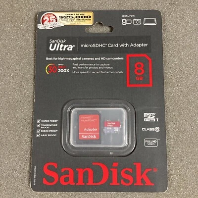 SanDisk Ultra 8GB MicroSDHC Card - OEM - SDSDQUI-008G-A46 - Image 1 of 2