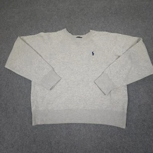 Ralph Lauren Jumper Kids XLARGE Grey Long Sleeve Crew Neck fleece Size XL - Picture 1 of 10