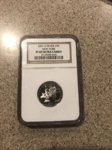 2001 S Silver State Quarter New York US Mint 25c NGC PF 69 Ultra Cameo - Picture 1 of 4