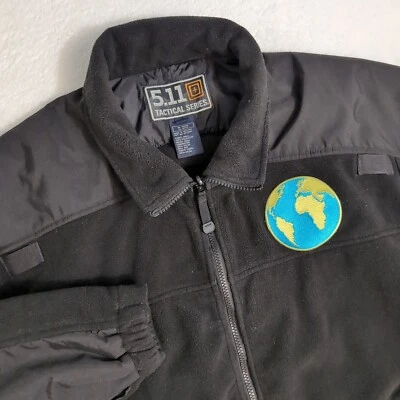 Chaqueta polar forrada de doble trabajo parche Planet Earth XL táctica para hombre 5.11 usada en excelente estado Foto 1 de 4