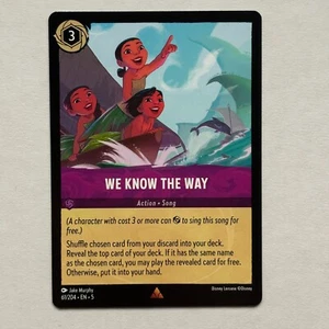 We Know the Way 61/204 Disney Lorcana Shimmering Skies Regular Rare Card NM - Picture 1 of 2