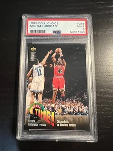 MICHAEL JORDAN 1995 SAMMLERWAHL #353 CHICAGO BULLS HOF PSA 9 NEUWERTIG - Bild 1 von 2