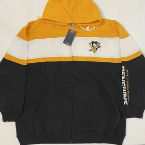Pittsburgh Penguins Herren 3XL schwarz durchgehender Reißverschluss Hockey Fanatics Hoodie neu - Bild 1 von 12