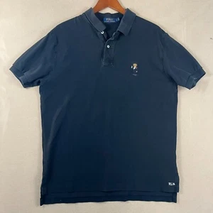 Ralph Lauren Polo Men's Shirt Large Short Sleeve Bear Tuxedo Martini Black RL16 - Picture 1 of 7