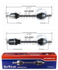 For Honda Element 2003-2008 4WD/FWD Pair of Front CV Axle Shafts SurTrack Set - Picture 1 of 1