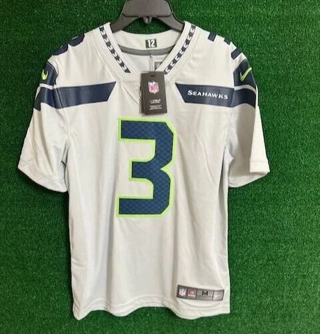 Nike Seattle Seahawks Wilson #3 Authentic Limited Home Jersey Stitched Grey Sz M Cover