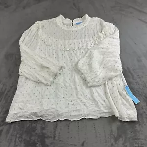 Draper James Womens Top Size 3X Puff Sleeve Peasant Rayon Cottagecore Boho NEW - Picture 1 of 13