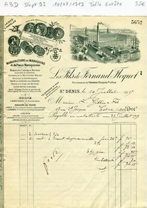 Dépt 93 - Saint Denis 110 Rue de Paris - Belle Entête Secteur Maroquinerie 1919 - Picture 1 of 1