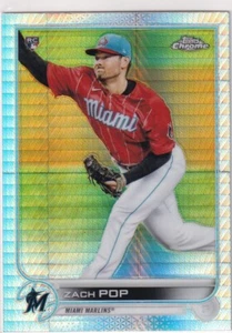 2022 TOPPS CHROME PRISM REFRACTORS RC ZACH POP MIAMI MARLINS ROOKIE GE-1518 - Picture 1 of 2