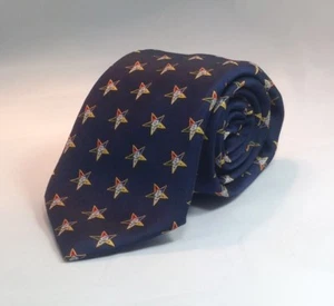 Order of the Eastern Star Woven Necktie - Navy Blue (OES-NT-N) - Picture 1 of 1
