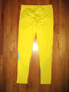 Übergröße Super Body gelb Spandex volle Länge Fitness Leggings Gr. XL-Hoch Neu - Bild 1 von 6