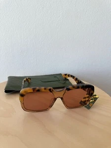 New Karen walker sunglasses eyewear glasses womens asscher b wheat tort - Picture 1 of 7
