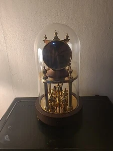 SCHATZ - VINTAGE WEST GERMAN QUARTZ CLOCK WITH GLASS COVER 12” HEIGHT - Picture 1 of 7