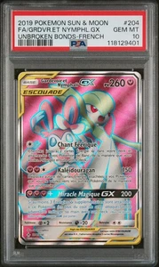 Pokemon Karte Wächter und Nymphali GX 204/214 PSA 10 Unfehlbare Allianz - Bild 1 von 2