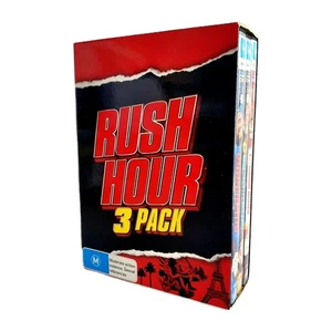 Rush Hour 1 2 & 3 DVD Comedy 3 Pack Gift Set, Jackie Chan, Chris Tucker Region 4 - Foto 1 di 20