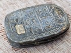 alter ägyptischer Skarabäus aus Stein Vintage Hieroglyphen Briefbeschwerer