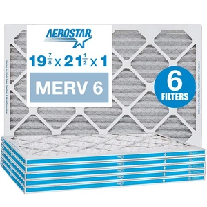 Aerostar 19 7/8 x 21 1/2x1 MERV 6 Pleated Air Filter, AC Furnace Air Filter, 6 - Picture 1 of 1