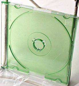 ONE Green 3" DVD CD-ROM Audio CD Clear Jewel Custodie DVD-RW CD-RW archiviazione PC Mac - Foto 1 di 2