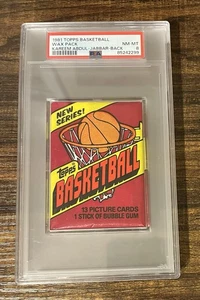 1981-82 Topps Basketball unopened Wax Pack PSA 8 NM-MT. Kareem Abdul-Jabbar Back - Picture 1 of 2