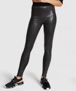 PINK Victoria's Secret High Waist Pocket Shiny Motorrad Leggings Gr. L schwarz - Bild 1 von 11
