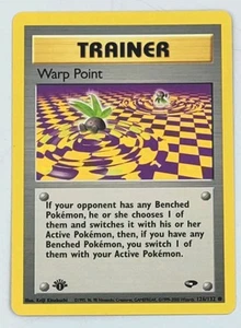 Pokemon Trainer Card 1999 Warp Point 1st Edition Gym Challenge 126/132 Common - Picture 1 of 2